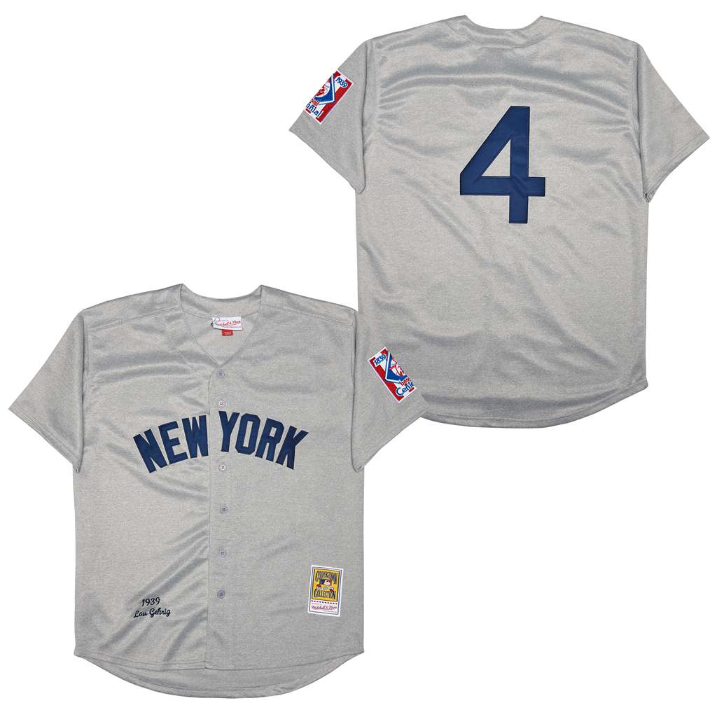 Lou Gehrig New York Yankees Jersey Mitchell Ness gray Classic Authentics