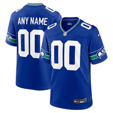 Any name & Number Seattle Seahawks Classic blue retro NFL Nike jersey