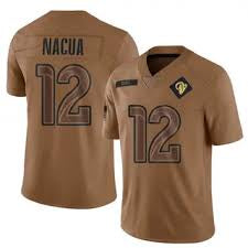 Puka Nacua #12 Los Angeles Rams Official NFL Nike Salute to Service Jersey