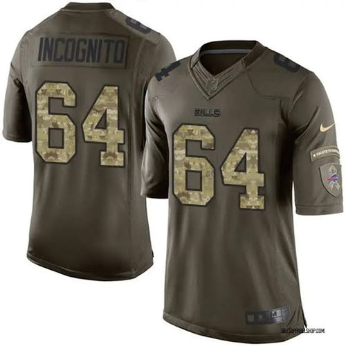 Richie Incognito Buffalo Bills Official NFL Salute to Service Nike Jersey