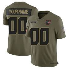 Houston Texans Any Name & Number customized YOUTH KIDS Official NFL Salute to Service Jersey