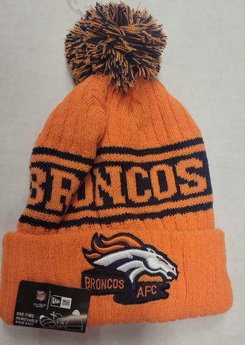 Denver Broncos NFL New Era winter Hat with Pom Pom