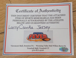 Larry Csonka Miami Dolphins autographed Perfect Season jersey COA