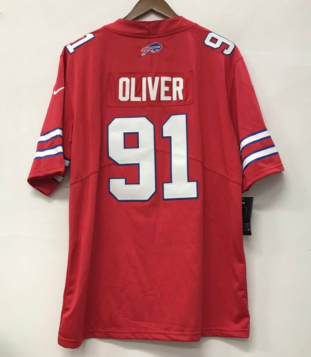 Ed Oliver Buffalo Bills NFL official Nike Jersey red