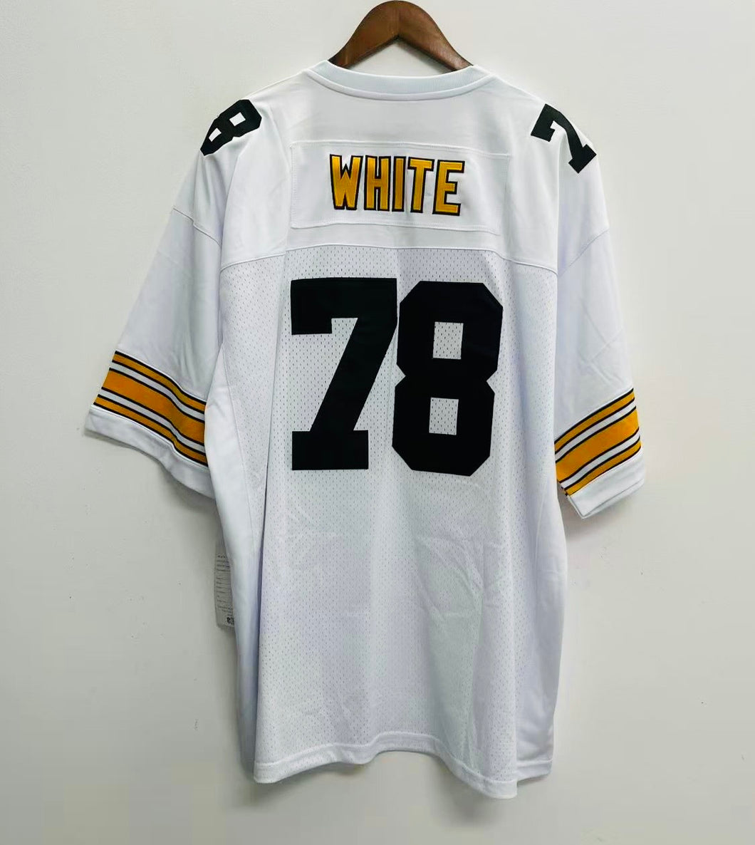 Dwight White Pittsburgh Steelers NFL Mitchell  & Ness Jersey white