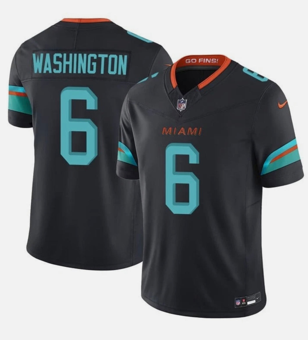 Malik Washington Miami Dolphins Official NFL Nike Rivalries Collection Jersey