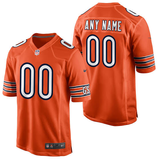 Any name & Number Chicago Bears Official NFL Nike Jersey Orange