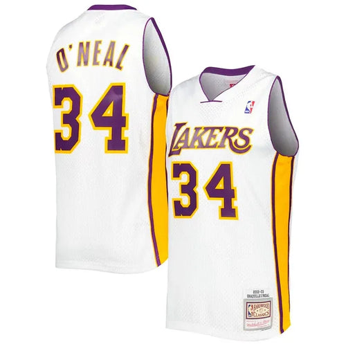 Shaquille O’Neal Los Angeles Lakers Official l NBA Mitchell & Ness Jersey White