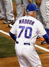 Joe Maddon Chicago Cubs Official MLB Majestic Throwback Jersey gray