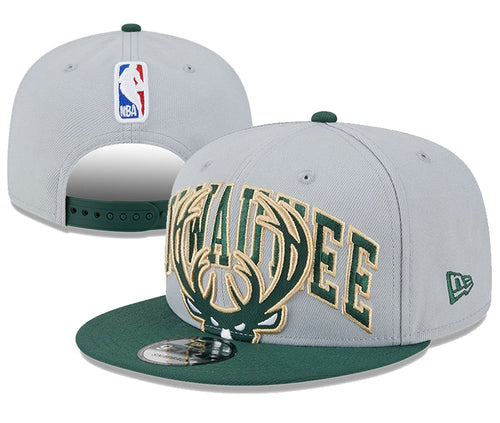 Milwaukee Bucks official NBA New Era Hat adjustable gray