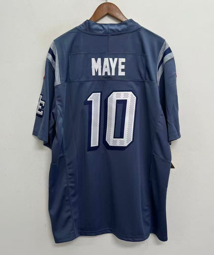 Drake Maye New England Patriots NFL Official NIKE Storm Blue Jersey