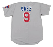 Javier Baez Chicago Cubs Official MLB Majestic Throwback Jersey gray