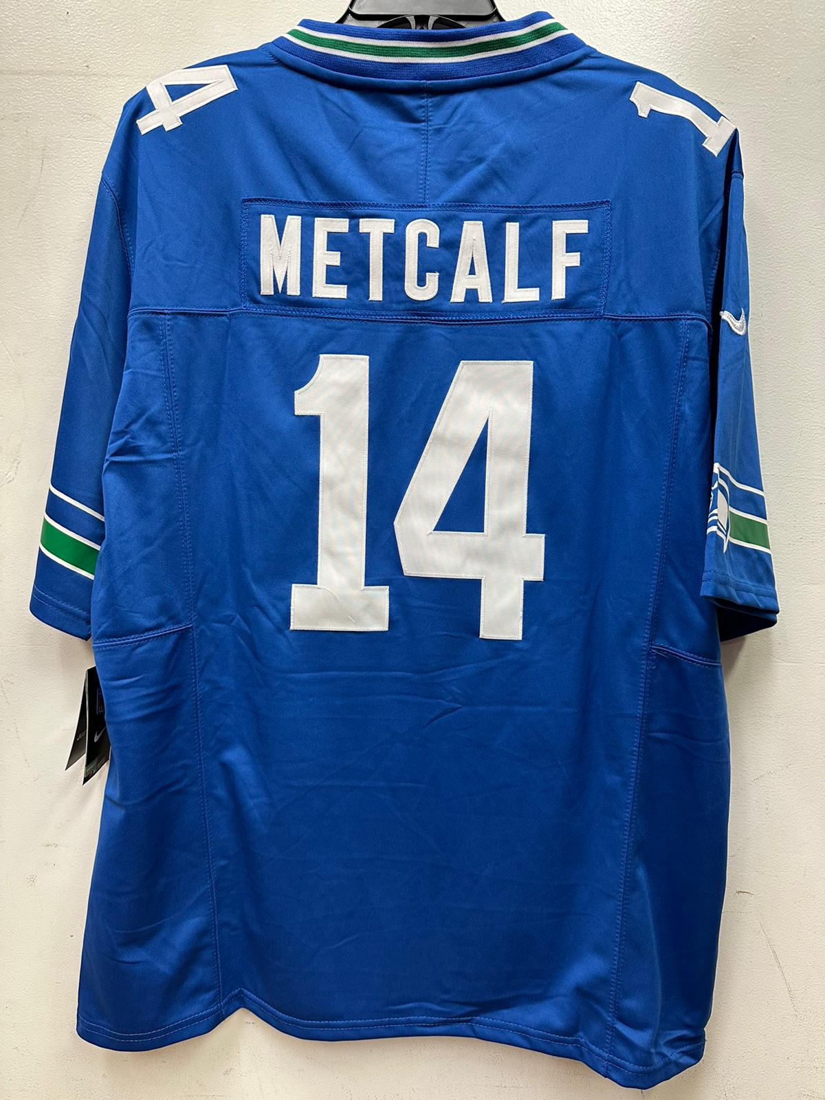 Seattle Seahawks DK Metcalf Royal Throwback Limited Jersey