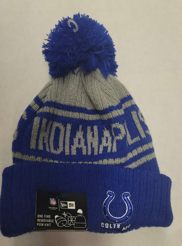 Indianapolis Colts NFL New Era winter Hat with Pom Pom