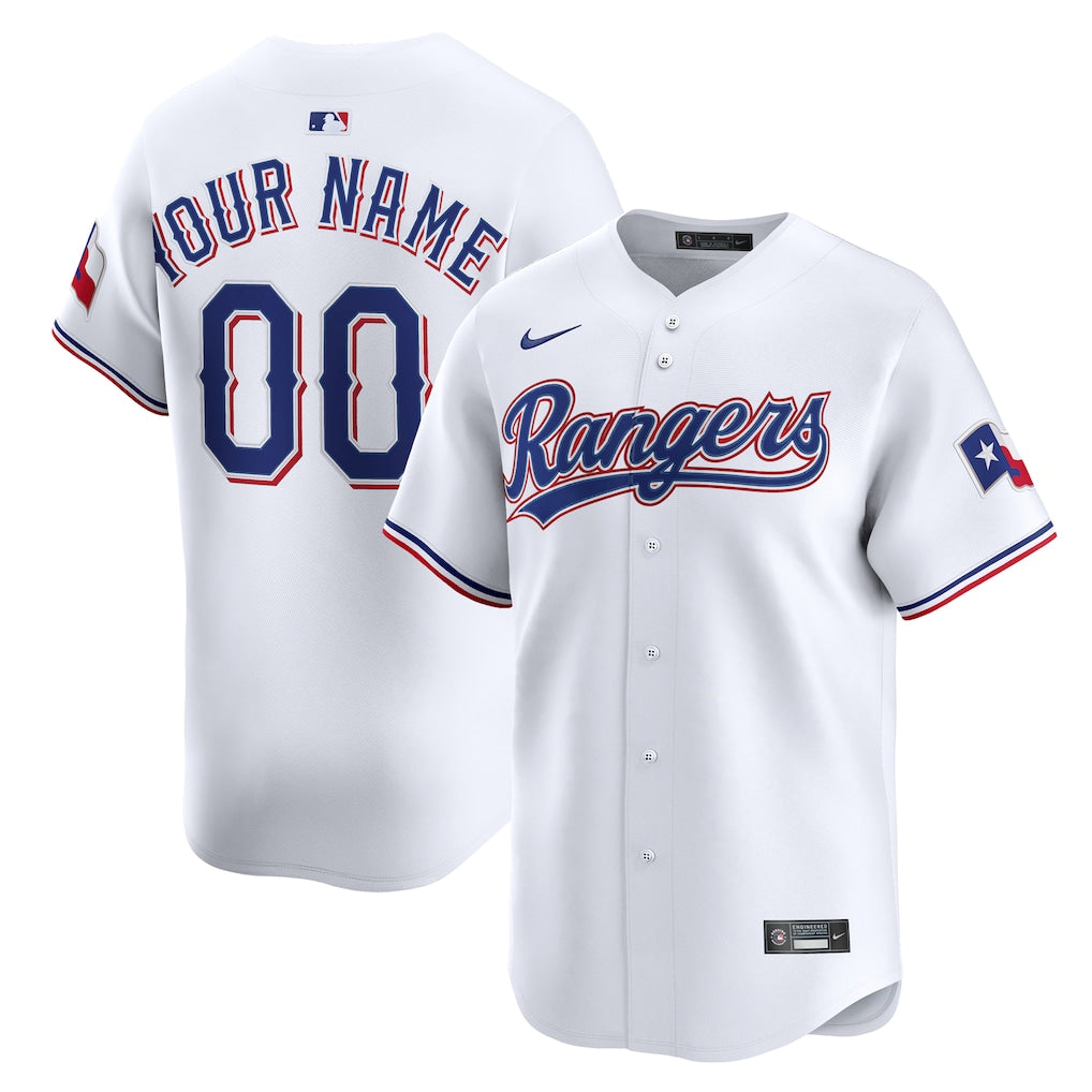 Any name & Number Custom Texas Rangers Official MLB Nike Jersey white ...