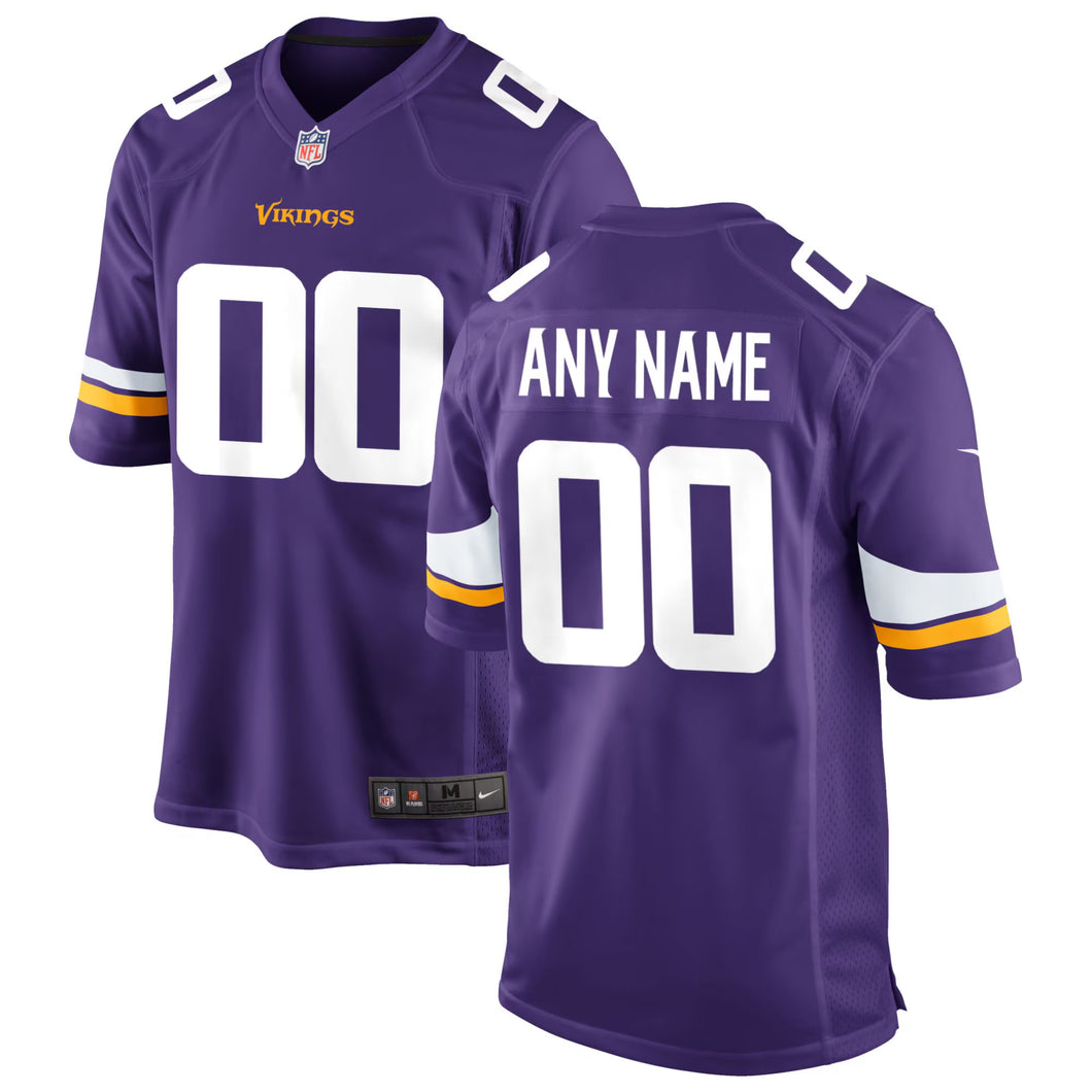 Minnesota Vikings Any Name & Number customized YOUTH KIDS Official NFL Jersey purple