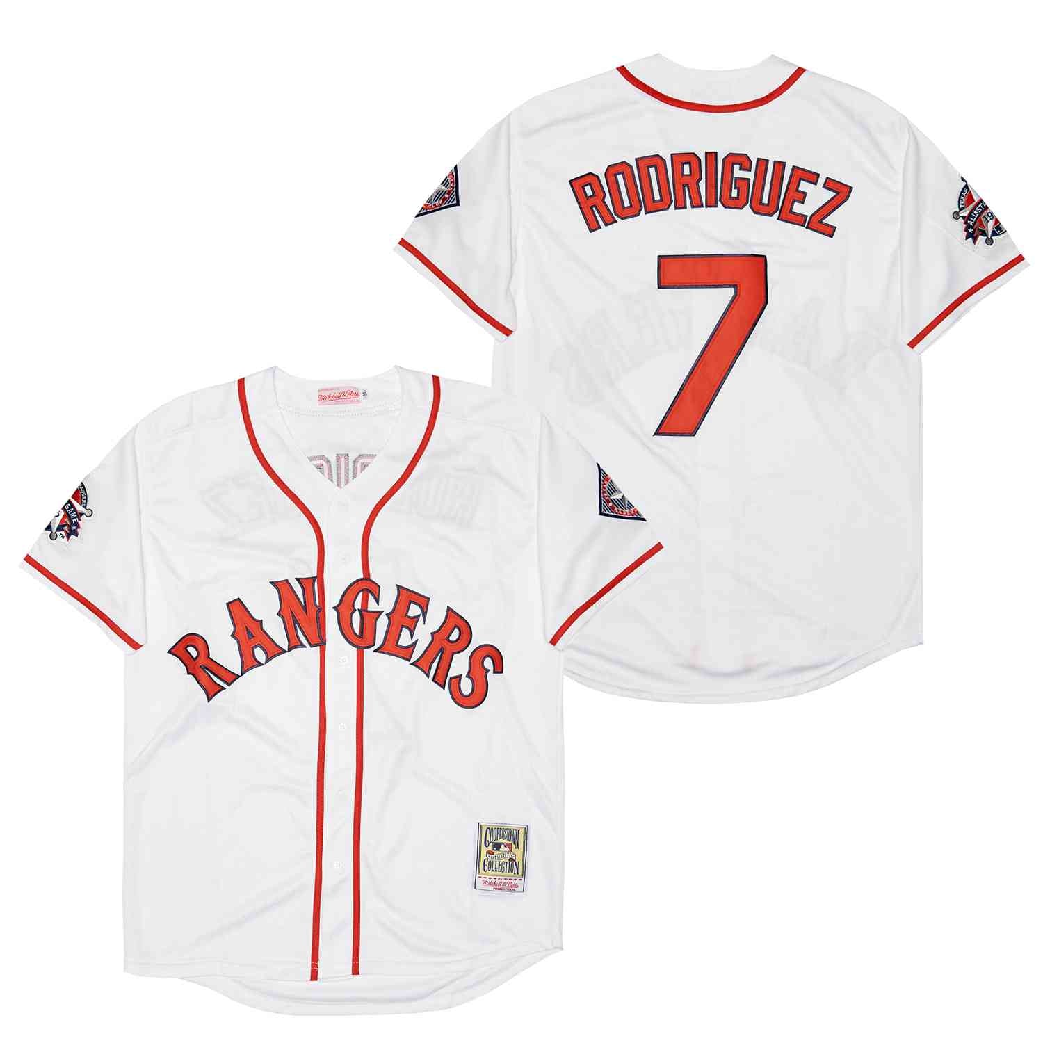 Majestic Ivan Rodriguez Texas Rangers 1995 All-Star Grey Road Jersey – Men's MLB Cooperstown Collection