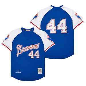 Hank Aaron Atlanta Milwaukee Braves Jersey Mitchell & Ness Pullover 1973