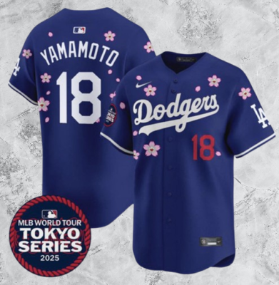 Yoshinobu Yamamoto Los Angeles Dodgers YOUTH KIDS Official MLB Nike Tokyo Series  Jersey