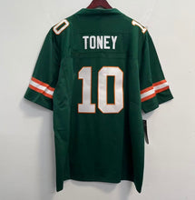 Malachi Toney Miami Hurricanes Official NCAA Adidas Jersey green