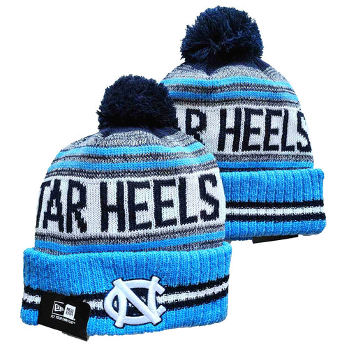 North Carolina Tar Heels NCAA New Era winter Hat with Pom Pom