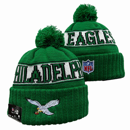 Philadelphia Eagles retro logo NFL New Era winter Hat with Pom Pom