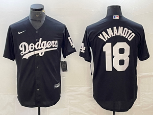 Yoshinobu Yamamoto Los Angeles Dodgers Official MLB Nike Jersey black