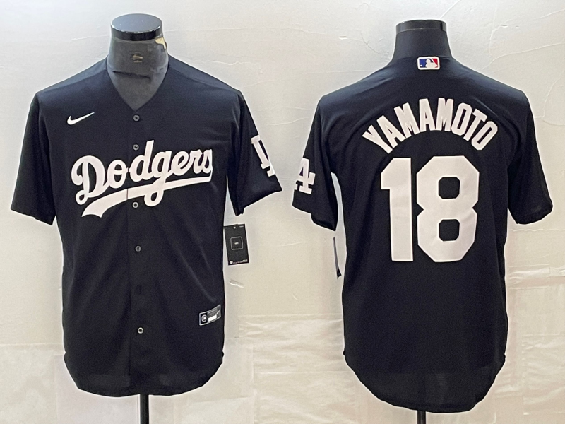 Yoshinobu Yamamoto Los Angeles Dodgers Official MLB Nike Jersey black