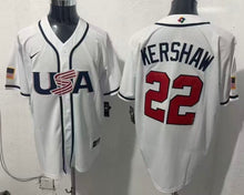 Clayton Kershaw Team USA Baseball Jersey Nike white