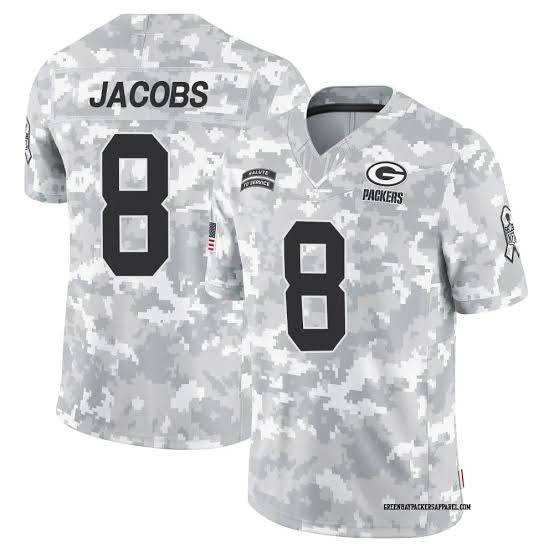 Josh Jacobs Green Bay Packers Official NFL Nike Salute to Service Jersey