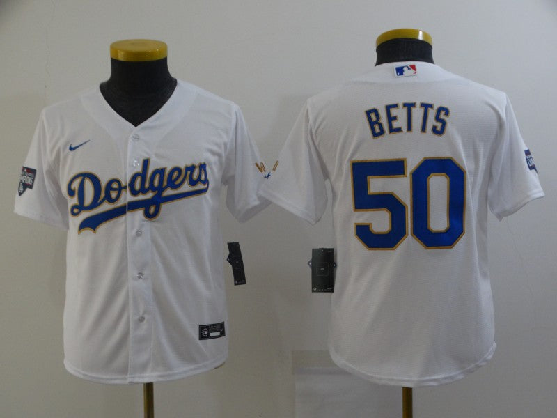 Mookie Betts YOUTH Los Angeles Dodgers Jersey white