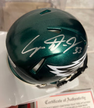 Cooper DeJean Autographed Philadelphia Eagles Mini Helmet with COA Photo signing