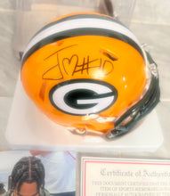 Jordan Love Autographed Green Bay Packers Mini Helmet with COA Photo signing