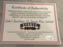 Odell Beckham Jr.  Autographed New York Giants Mini Helmet with COA Photo signing
