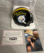 James Harrison Autographed Pittsburgh Steelers Mini Helmet with COA & Photo Signing