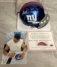 Abdul Carter Autographed New York Giants Mini Helmet with COA Photo signing