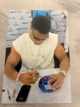 Abdul Carter Autographed New York Giants Mini Helmet with COA Photo signing