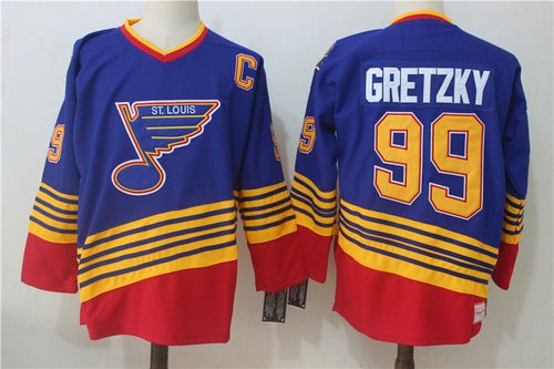 Wayne Gretzky St. Louis Blues Official NHL CCM Jersey blue