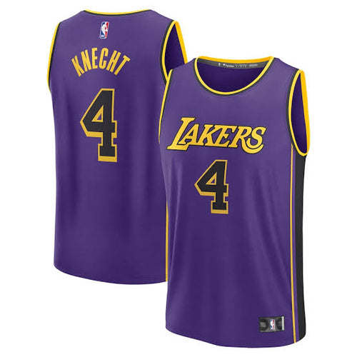 Dalton Knecht Los Angeles Lakers Official NBA Jersey Purple