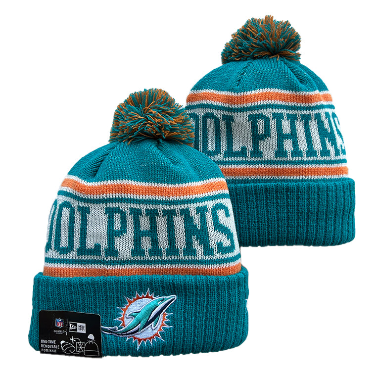 Miami Dolphins NFL New Era winter Hat with Pom Pom