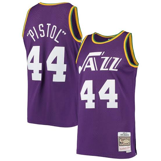 Pistol Pete Maravich Utah Jazz Jersey Mitchell & Ness
