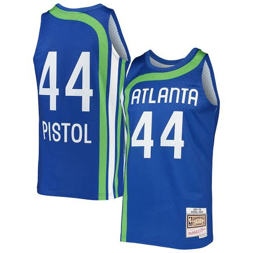 Pistol Pete Maravich Atlanta Hawks Jersey Mitchell & Ness