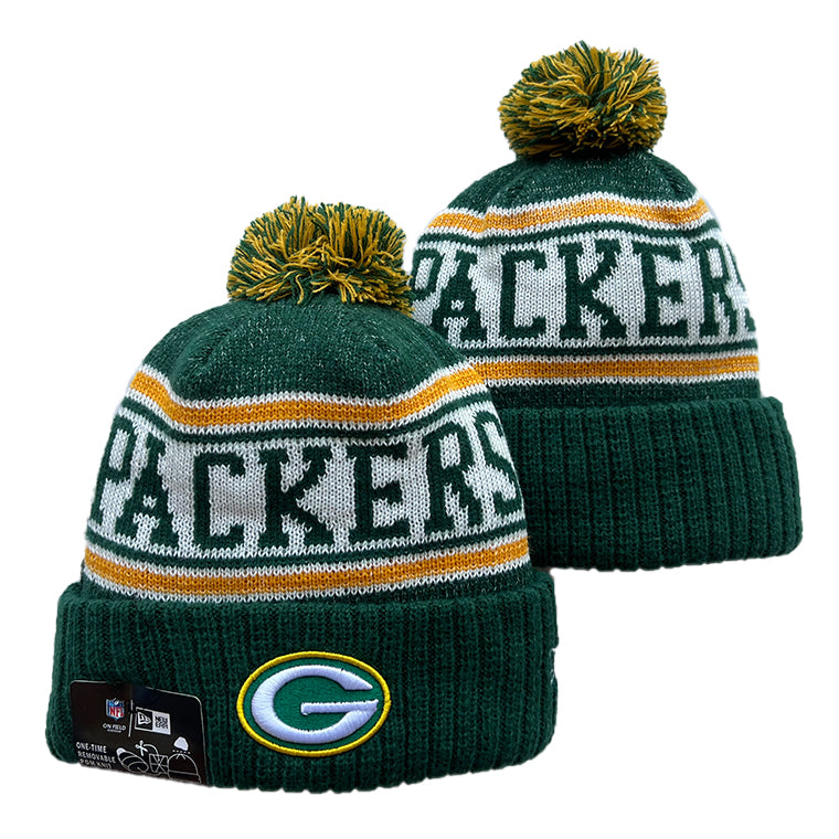 Green Bay Packers NFL New Era winter Hat with Pom Pom