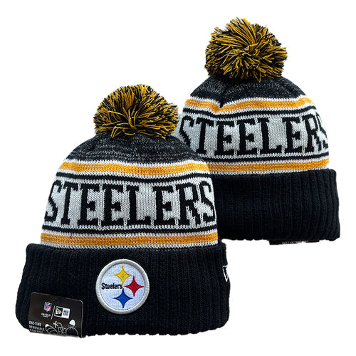 Pittsburgh Steelers NFL New Era winter Hat with Pom Pom