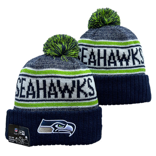 Seattle Seahawks NFL New Era winter Hat with Pom Pom