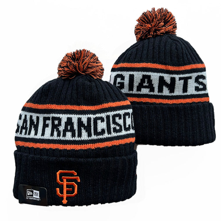 San Francisco Giants MLB New Era winter Hat with Pom Pom