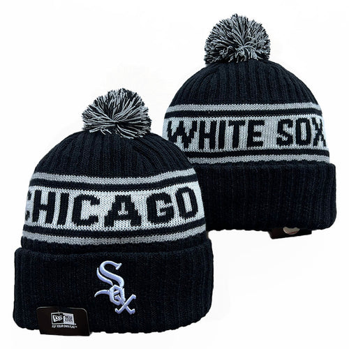 Chicago White Sox MLB New Era winter Hat with Pom Pom