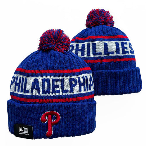 Philadelphia Phillies MLB New Era winter Hat with Pom Pom