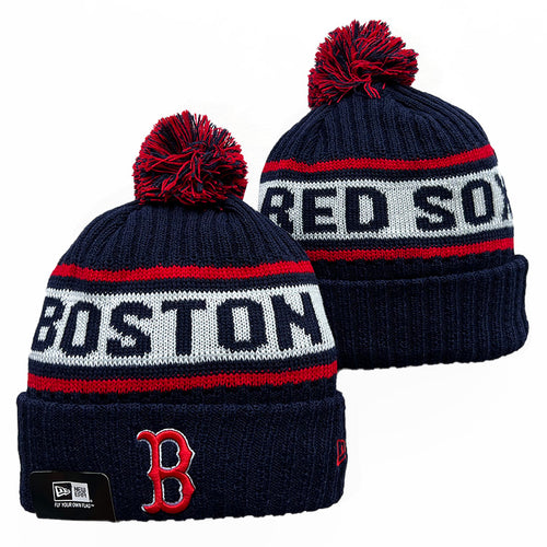 Boston Red Sox MLB New Era winter Hat with Pom Pom