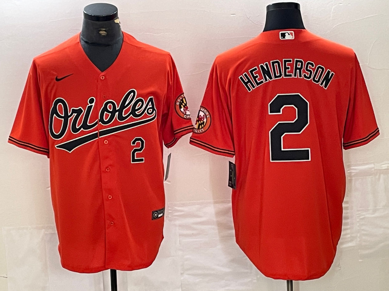 Gunnar Henderson Baltimore Orioles Official MLB Nike Jersey orange